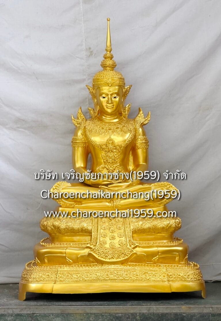 พระแก้ว 30 นิ้ว ฤดูร้อน ถอดฐานได้ ทองเหลือง พ่นสีทอง พิมพ์ ชช.