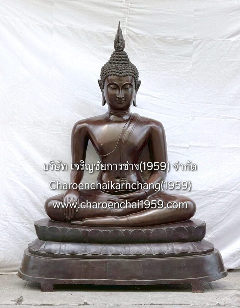 พระสุโขทัย 40 นิ้ว ฐานบัวขี้เหล็ก ไม่มีผ้าทิพย์ สดุ้งมาร พิมพ์สุก รมกีวี พิมพ์ จช.