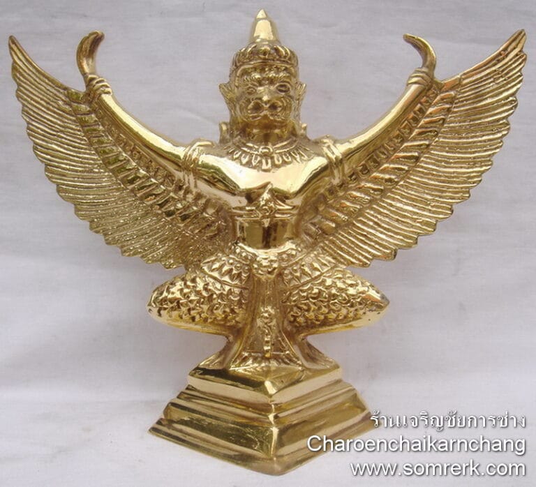 พญาครุฑ 5 นิ้ว ทองเหลือง ขัดเงา พิมพ์ นี.