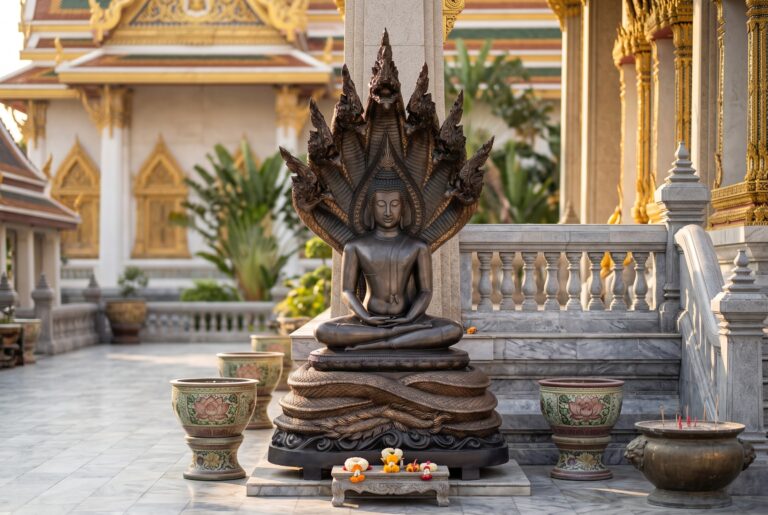 พระนาคปรก 30 นิ้ว พิมพ์สวย นาค7เศียร ทองเหลือง รมกีวี พิมพ์ จช.
