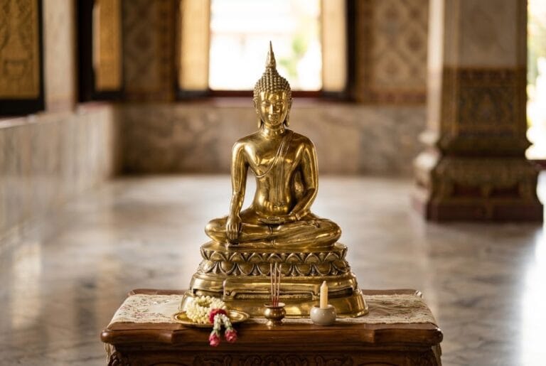 พระสุโขทัย 5 นิ้ว ทองเหลือง ขัดเงา