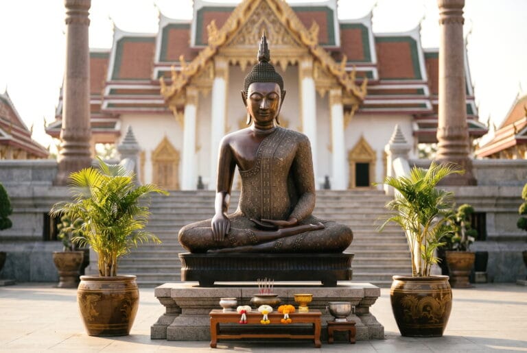 พระสุโขทัย 40 นิ้ว ห่มลาย ทองเหลือง พิมพ์หนา รมกีวี